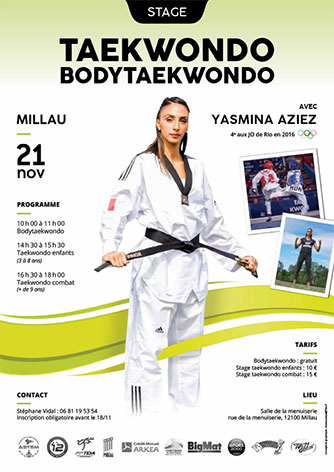 Affiche taekwondo Yasmina Aziez