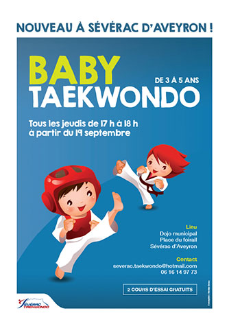 Affiche baby taekwondo