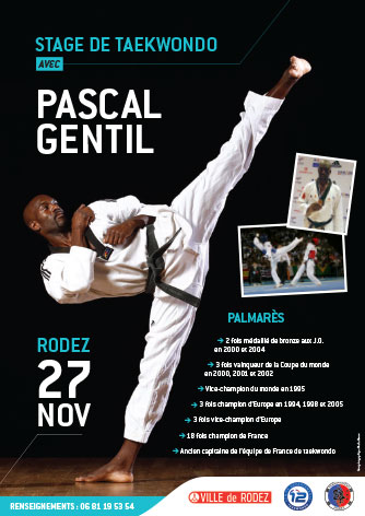Affiche taekwondo Pascal Gentil